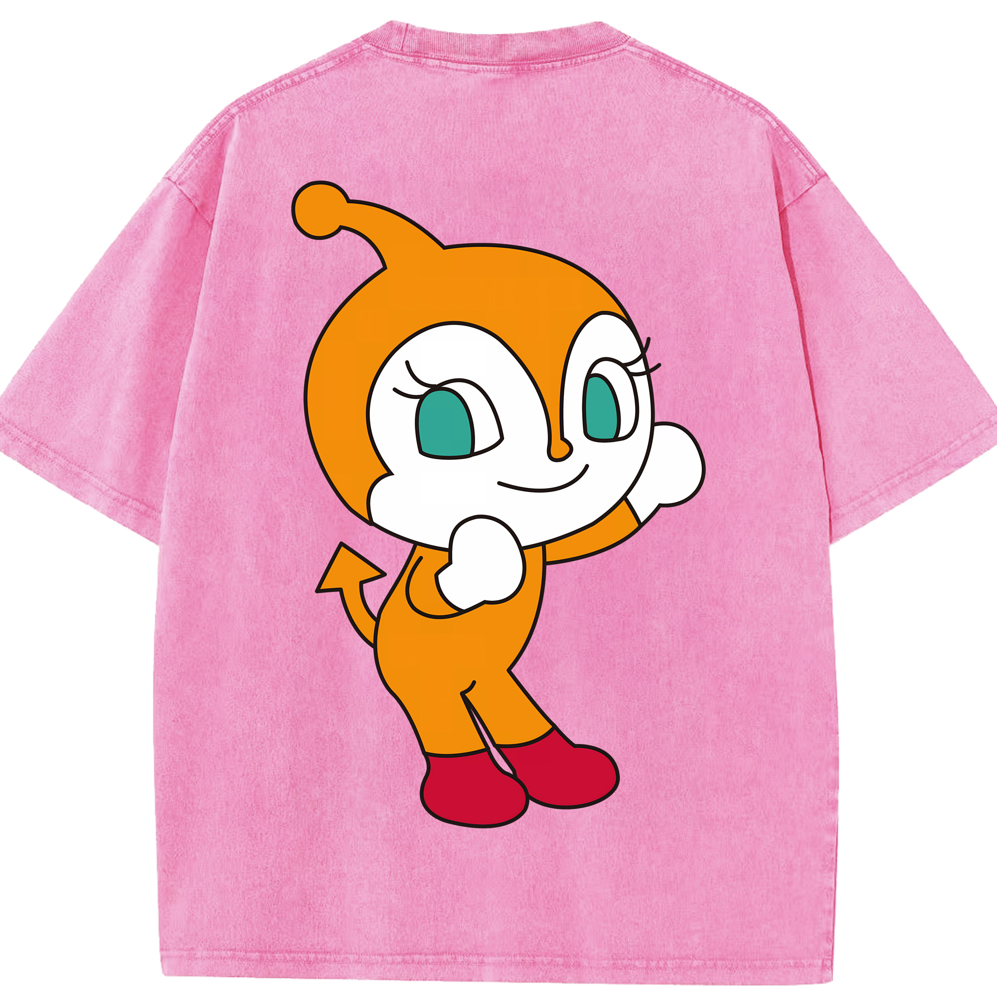 （画像用） アンパンマン Anpanman 綿100% ヴィンテージ風 半袖Tシャツ（背面プリント）